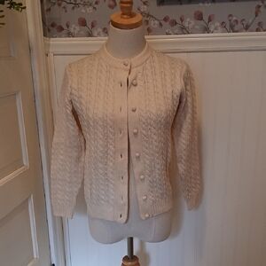Tally Ho Cream Button-Up Cardigan